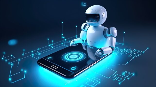 Smart AI Chatbot: Next-Generation Artificial Intelligence Communication in 8K created with generative AI technology