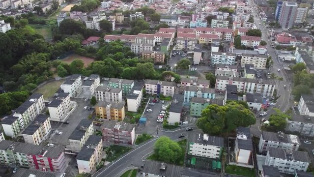 salvador, bahia, brazil - april 23, 2023: aerial view of popular housing condominium in the city of Salvador.