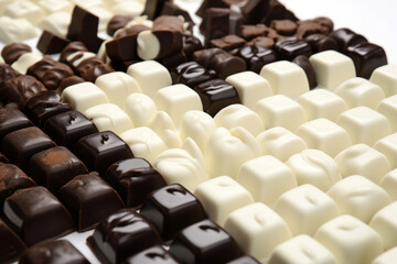 Obraz premium Black and white chocolate. AI Generated