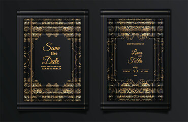 luxury elegant wedding invitation card set