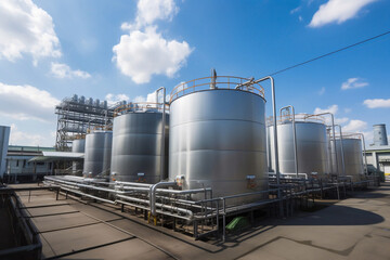 Obraz premium Production of fuel. AI Generated