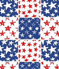Obraz premium American flag banner with colorful pattern abstract baby background blue book boxer usa britain british card child color design england english esus europe european flag font funny
