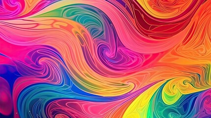 Fototapeta premium Colorful and mesmerizing abstract background with swirling patterns, generative ai