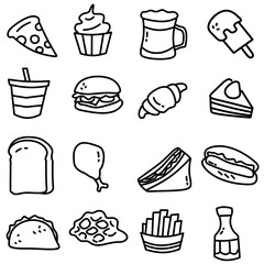 food icons set