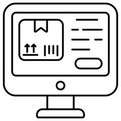 An icon design of online parcel