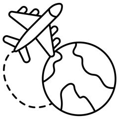 Unique design icon of air cargo
