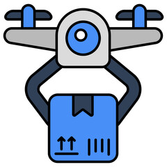 Modern design icon of drone delivery