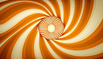 retro orange  white beige groovy psychedelic  background . generative ai