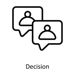 Decision Vector  Outline Icons. Simple stock illustration stock