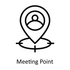 Meeting Point Vector  Outline Icons. Simple stock illustration stock