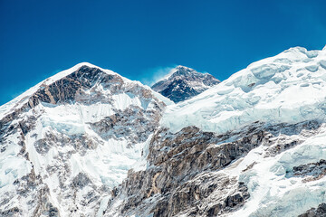 Everest Mountain Peak. The top of the world. Himalaya. Nepal