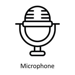 Microphone Vector  Outline Icons. Simple stock illustration stock