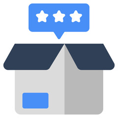 A flat design icon of customer feedback