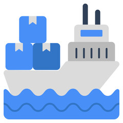 Premium download icon of cargo boat
