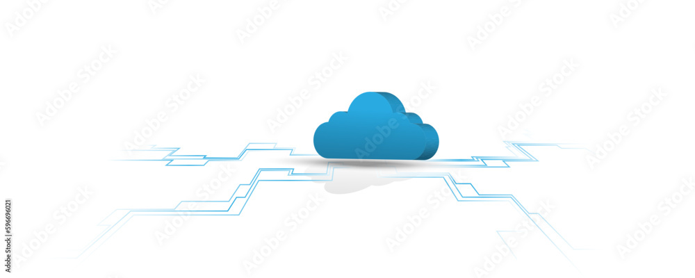 Poster cloud storage technology communication network concept background image