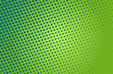 Green halftone pattern. Pop art comic dot background. Texture template. Vector illustration isolated.	
