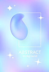 Abstract chrome bubble fluid y2k gradient background vector. holo trendy vector illustration poster colorful geometric shape and liquid color wallpaper texture 80s, 90s cover. EPS