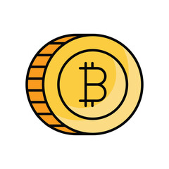 Cryptocurrency icon stock illustration.