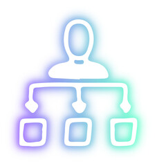 Set of business neon