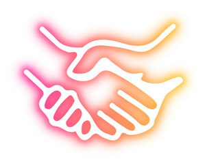 Set of business neon