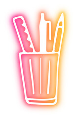 Set of business neon