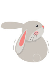 Obraz na płótnie Canvas Cute Rabbit From Back
