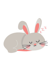 Cute Rabbit Sleeping