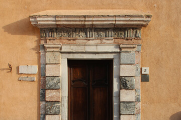 former sant'agostino church in taormina in sicily (italy)