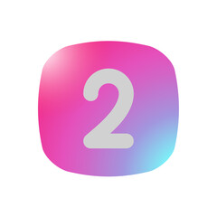 Naklejka premium Two - Pictogram (icon) 