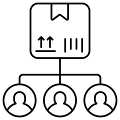An editable design icon of logistic network 