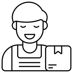A unique design icon of delivery man