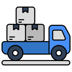 Perfect design icon of cargo van