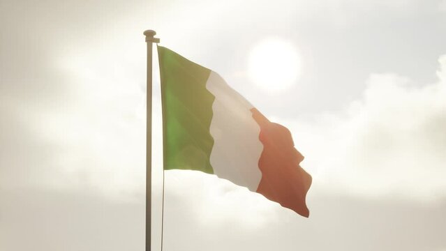 Flag of Italy on the mast
