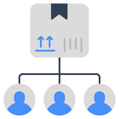 An editable design icon of logistic network 