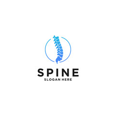 spine logo template vector in whie background