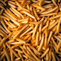 Yummy french fries as background. generative ai