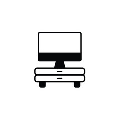 Home Tv icon design with white background stock illustration