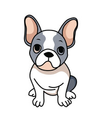 Merle french bulldog - cute dog drawing