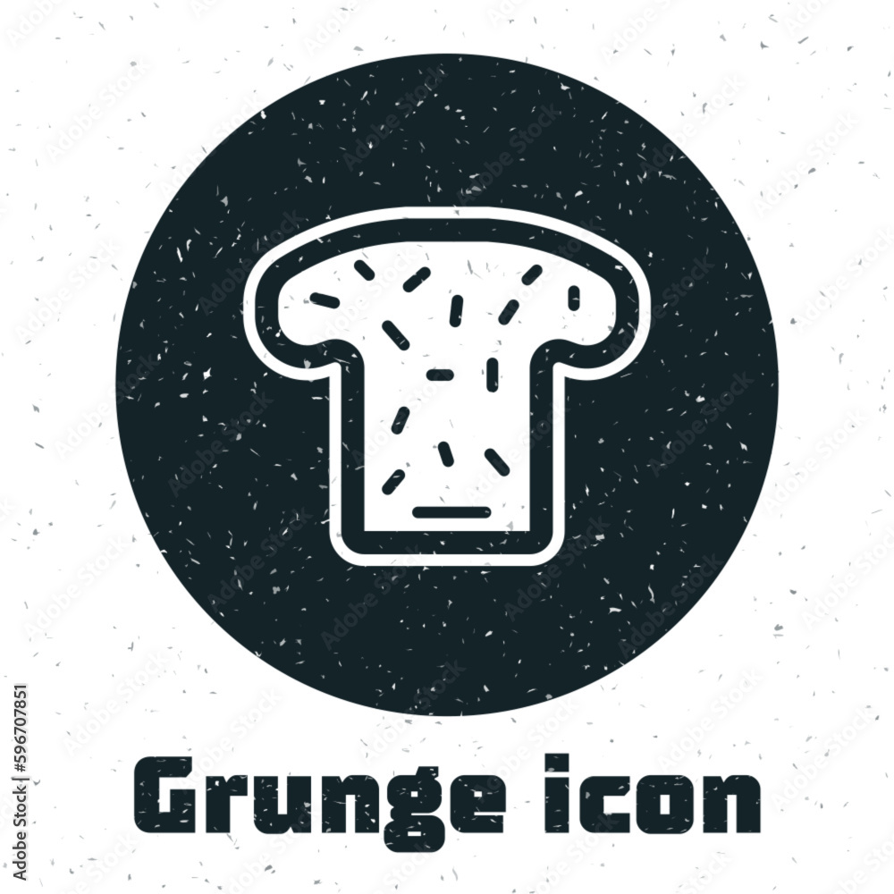 Canvas Prints Grunge Bread toast for sandwich piece of roasted crouton icon isolated on white background. Lunch, dinner, breakfast snack. Monochrome vintage drawing. Vector