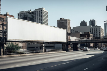 Fototapeta na wymiar Empty Billboard for advertising, made with an generative AI