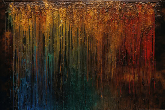 Abstract Figurative Artwork. Colorful Brush Strokes. Generative AI