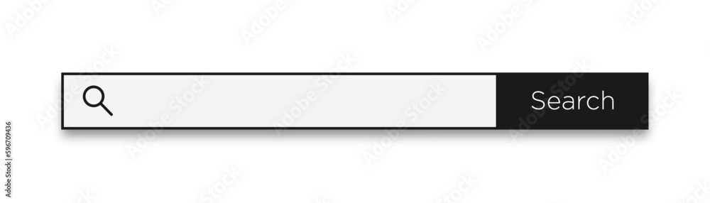 Poster search bar. web element with text field and search button. search navigator. search bar for ui.