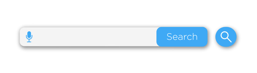 Search bar. Web element with text field and search button. Search navigator. Search bar for ui.
