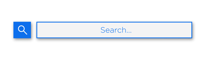 Search bar. Web element with text field and search button. Search navigator. Search bar for ui.
