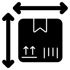 Trendy design icon of parcel size  