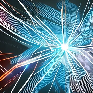 Abstract background with bold and vibrant blue colors, futuristic dynamic illustration featuring a dynamic and energetic composition with AI Generated