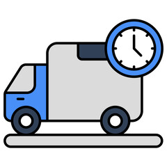 Perfect design icon of cargo delivery time