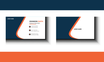 professional creative Minimalist Modern and simple business card design with dark yellow and dark black color
