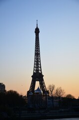 Fototapeta na wymiar Paris, France 03.22.2017: Eiffel Tower in Paris, France