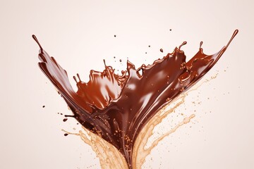 Chocolate Splash splashing liquid from generative ai
